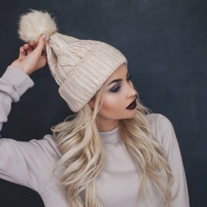 light knitted hat