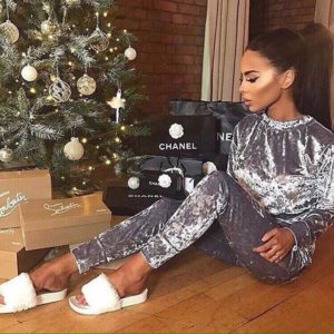 silver women's tracksuit