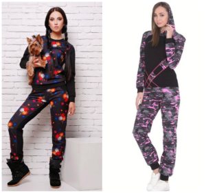 tracksuit bercetak wanita bergaya