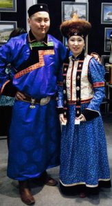 Buryat kostuum man en vrouw