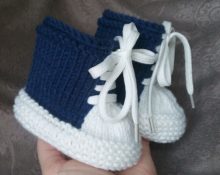 Booties sneakers white and blue