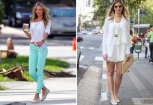 What to wear with white ballet flats