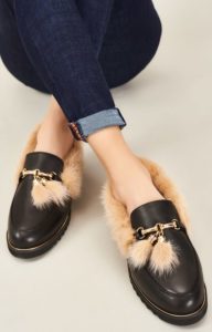 loafers med pels