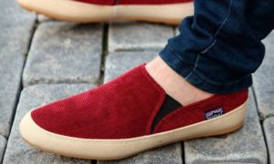 red slip-ons