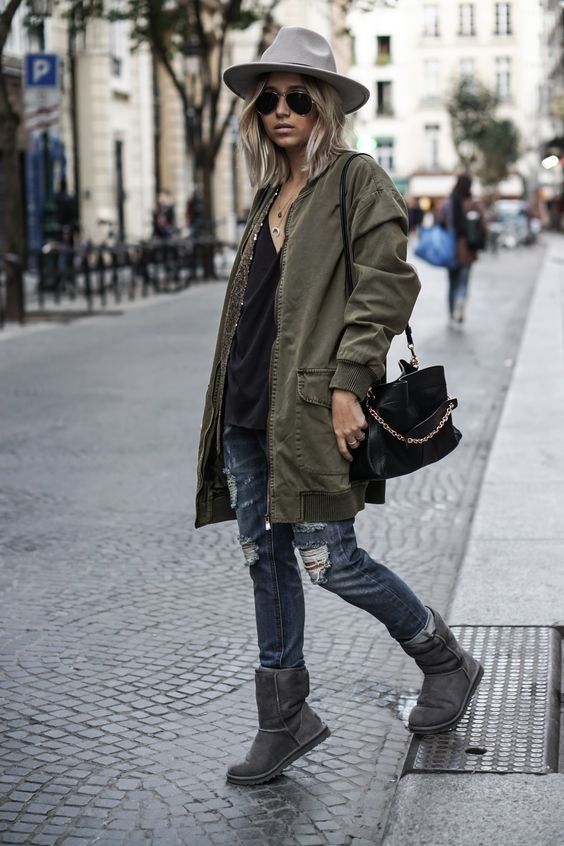 chica con botas ugg