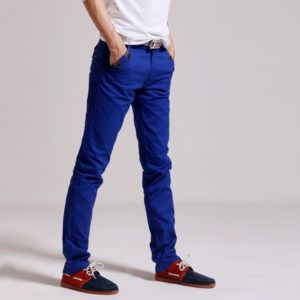 Sapatos masculinos azul-vermelho