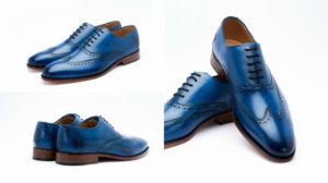 Blaue Herrenschuhe