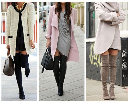 High boots with coat