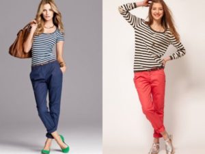 pantaloni chino coral cu vesta