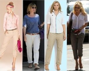 vita och beige chinos