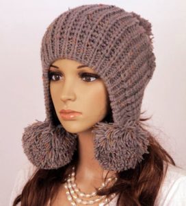 DIY knitted earflap hat