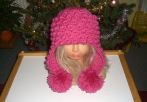 gorro de invierno de crochet para niñas