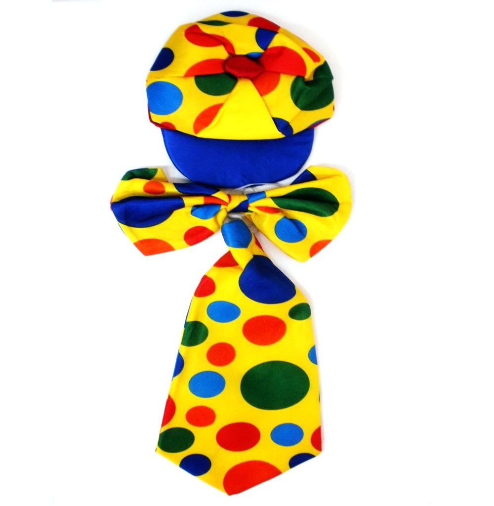 clown cap and tie