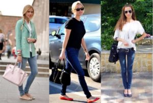 ballet flats and jeans