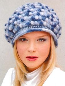 Warm crochet beret