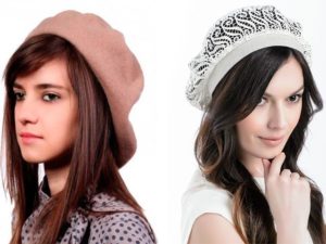 beret dengan rambut panjang dan poni