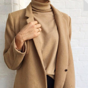 beige turtleneck