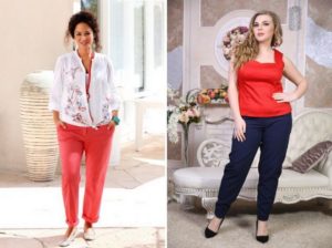 Pantaloni chino per donne taglie forti