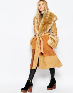 boho style sheepskin coat