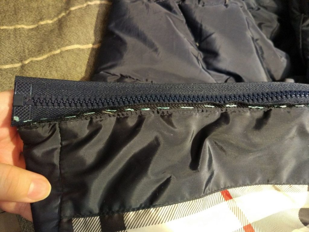 zipper for vest