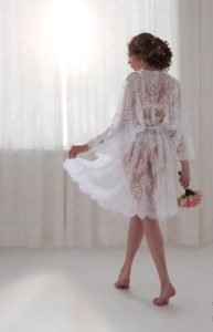 Openwork peignoir