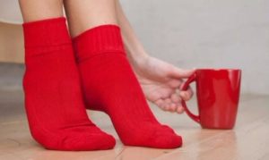 chaussettes rouges