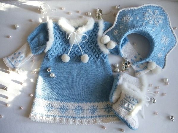 strikket Snow Maiden kostume