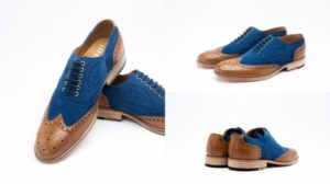 Blaubraune Herrenschuhe