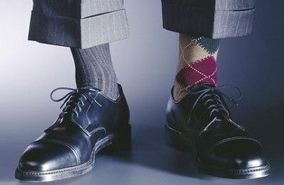 Man in different socks