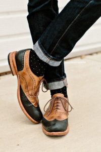 Farbige Herren-Oxfords