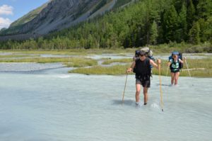 chaussettes en néoprène pour traverser la rivière