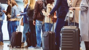 queue at the airport