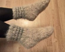 chaussettes en poils de chien