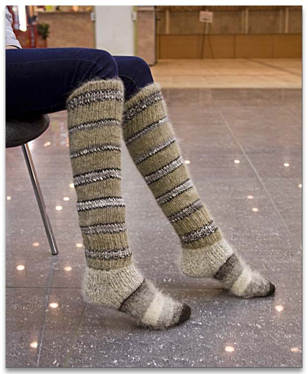 therapeutic socks made from dog wool