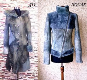 manteau neuf en peau de mouton avec fermeture en biais