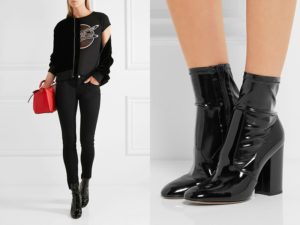 bottines vernies noires