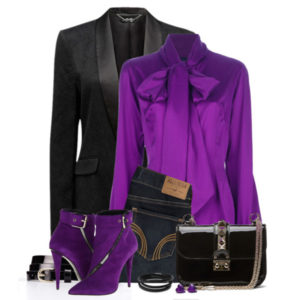 purple with black