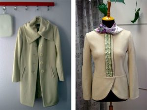 transformation d'un manteau en modèle court