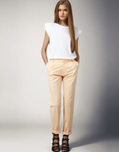 Pantalon chino avec revers