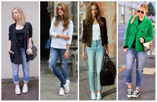 with skinny jeans