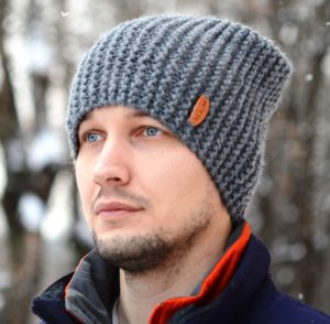 Plain garter stitch hat