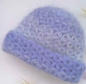 Gorro niño mohair lila 