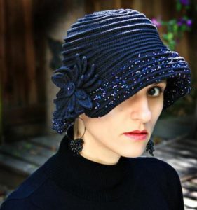 Dark blue cloche