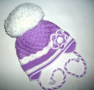 Chapeau d'hiver lilas DIY