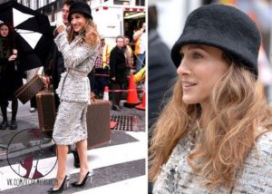 Sarah Jessica Parker bär en clochehatt