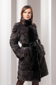 Mouton fur coat