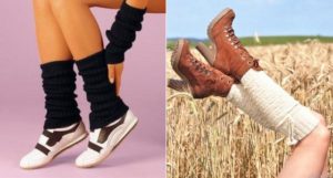 Shoe combinations for leg warmers