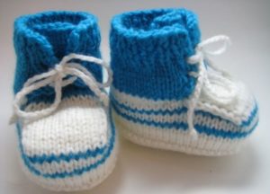 White and blue booties sneakers 1