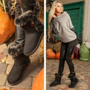 botas ugg con suéter