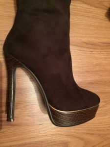 Chocolate velor boots